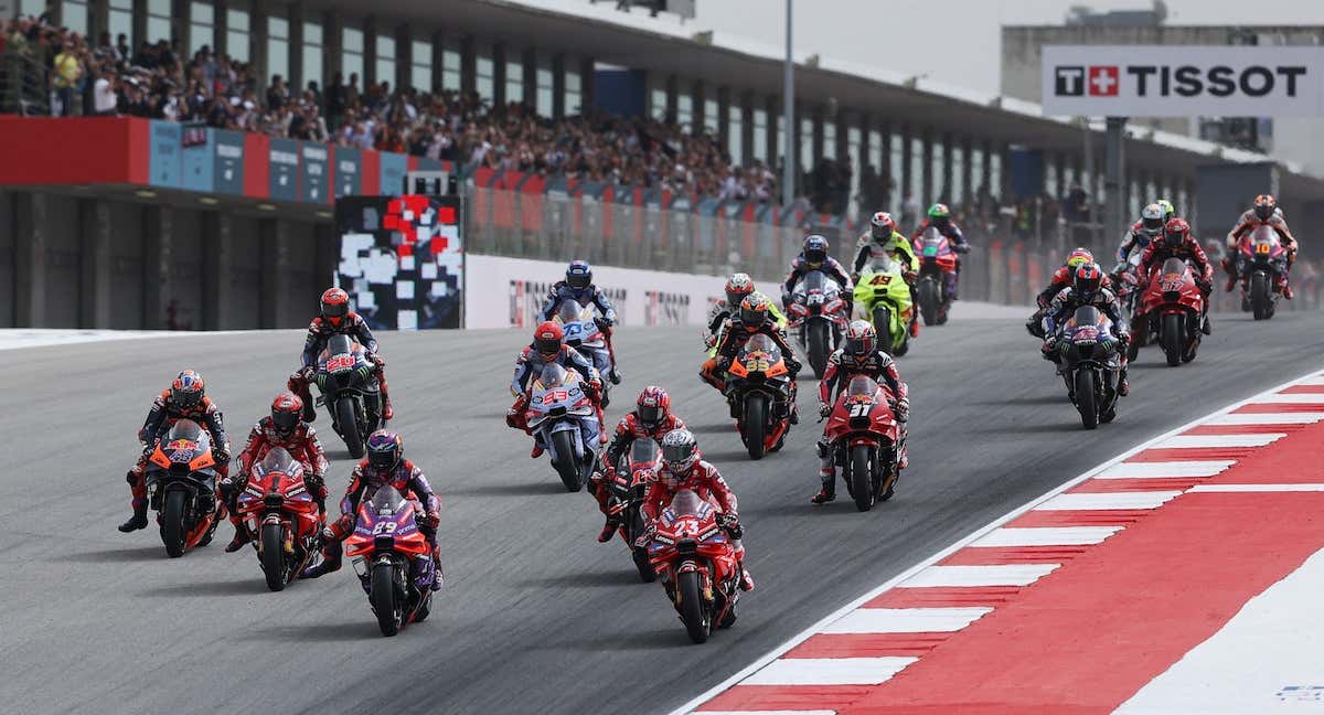 Imagen de la carrera de MotoGP en Portugal./REUTERS