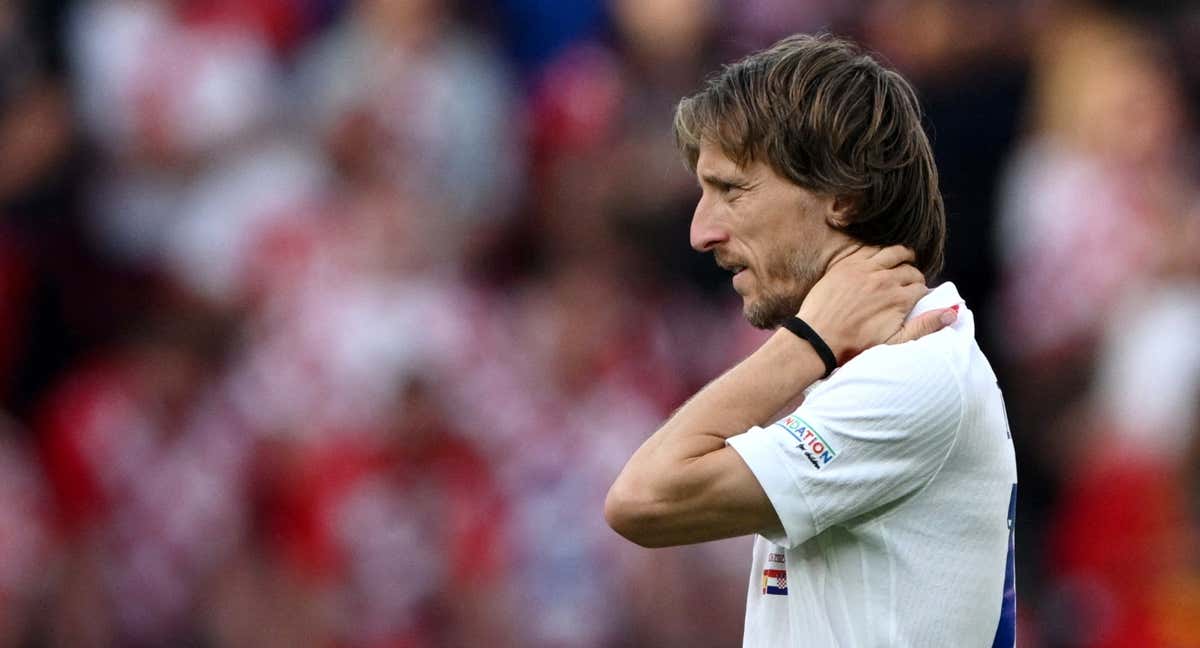 Luka Modric durante el partido contra España. /REUTERS