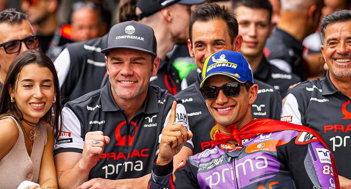 Fonsi Nieto con Jorge Martín en el GP de Portugal. /Instagram: @fonsinieto10